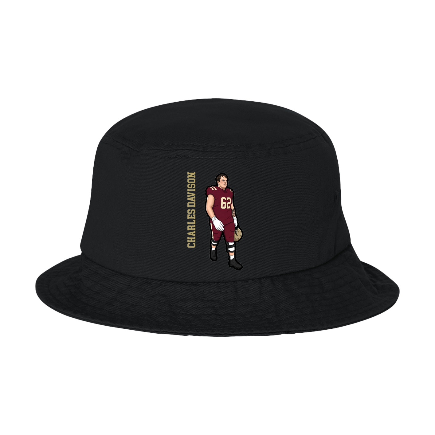 Bucket Cap — Name Vertical in Black