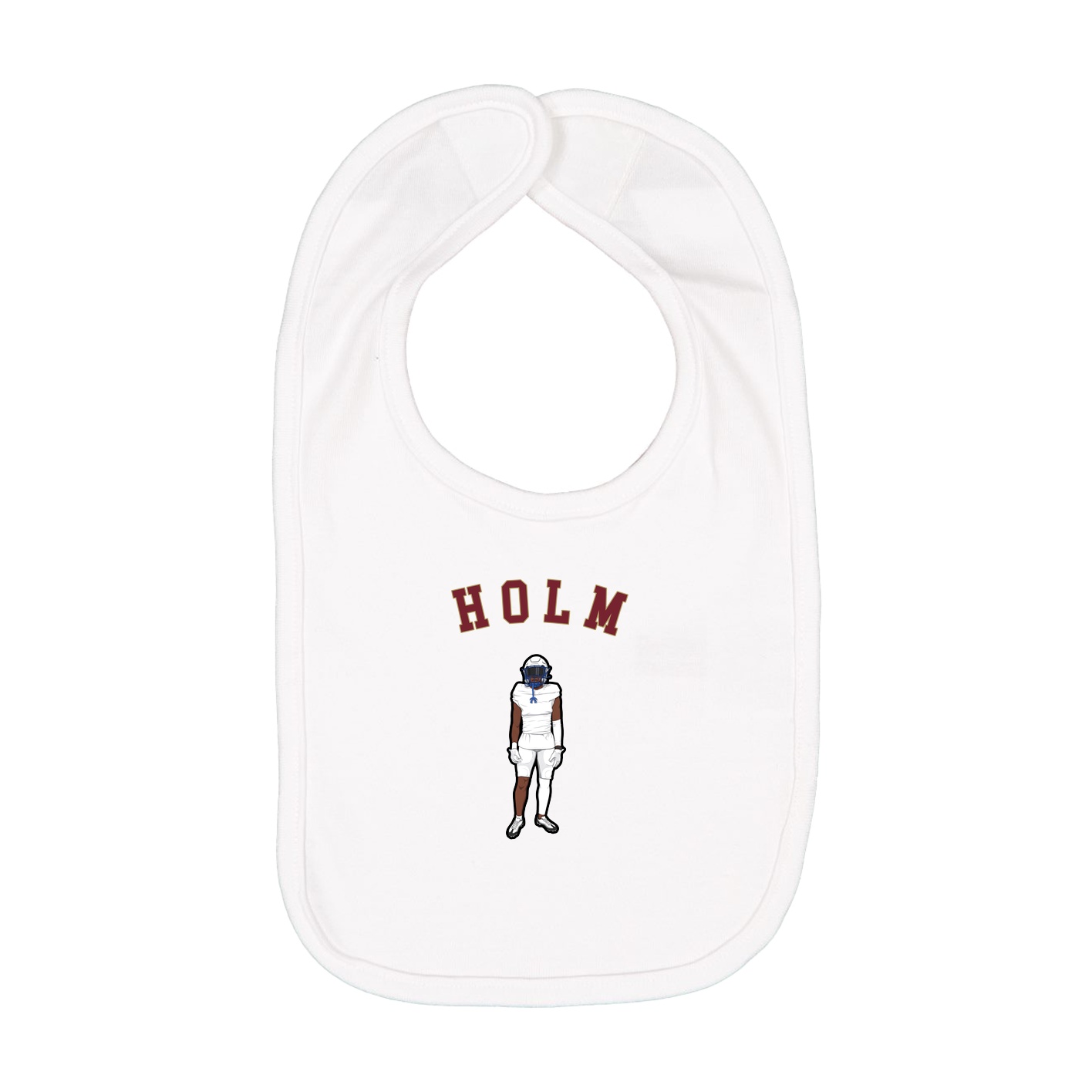 Infant Bib — Shirsey Arch in White