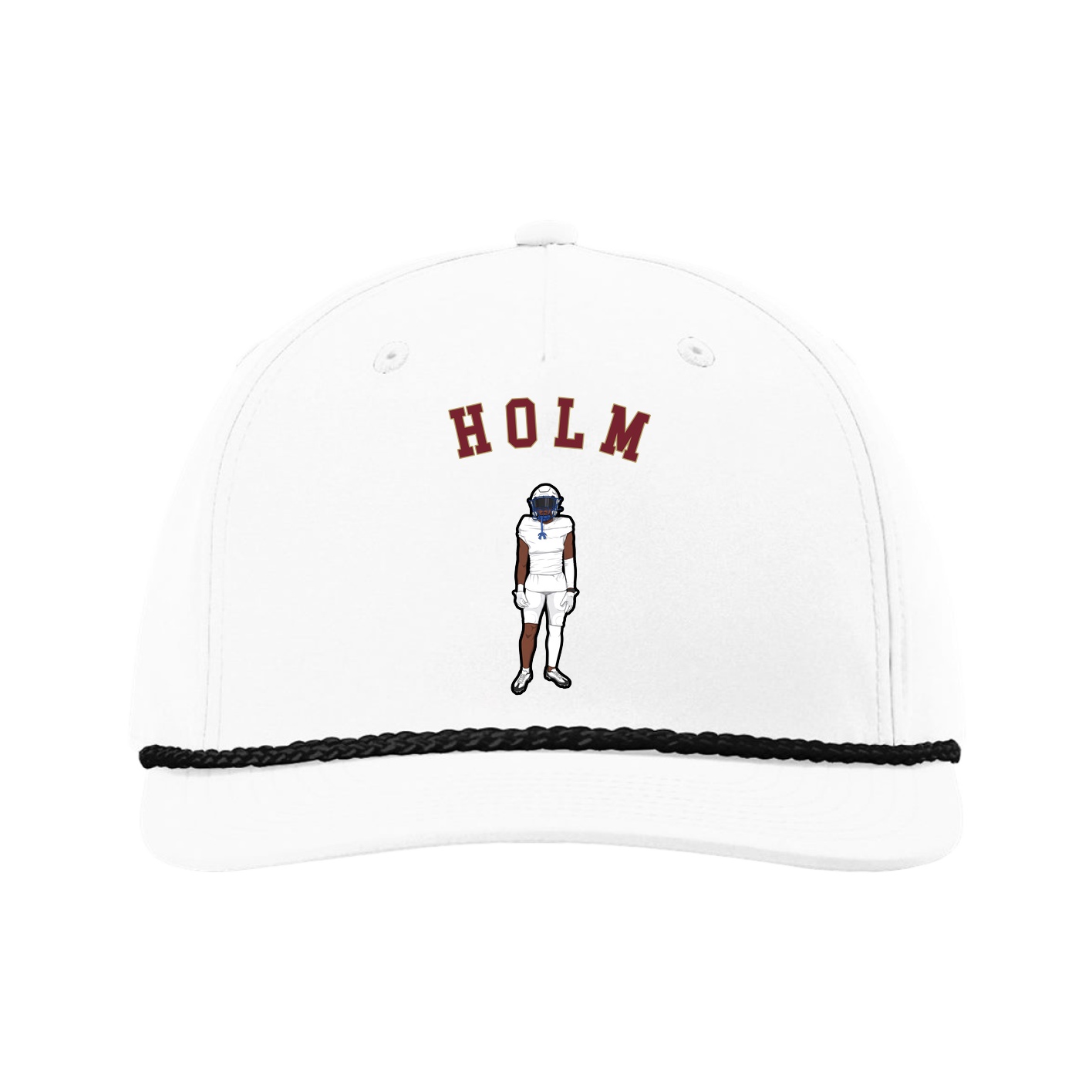 Five-Panel Classic Rope Cap — Shirsey Arch in White