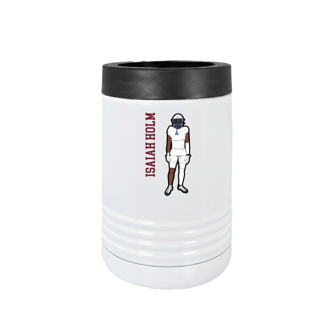 Beverage Holder — Name Vertical in White