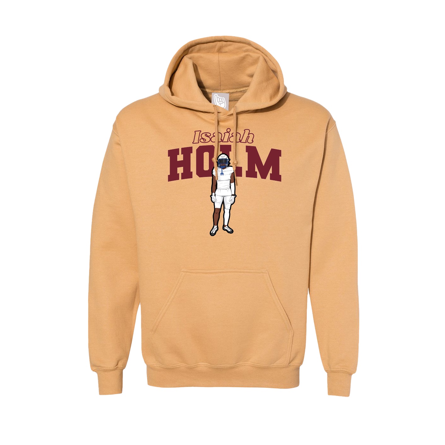 Hoodie — Name Arch in Vegas Gold