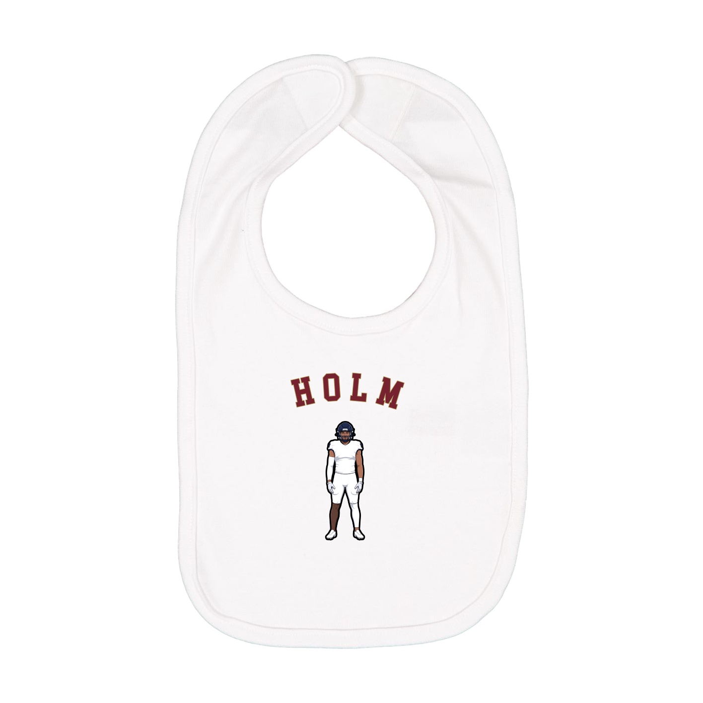 Infant Bib — Shirsey Arch in White