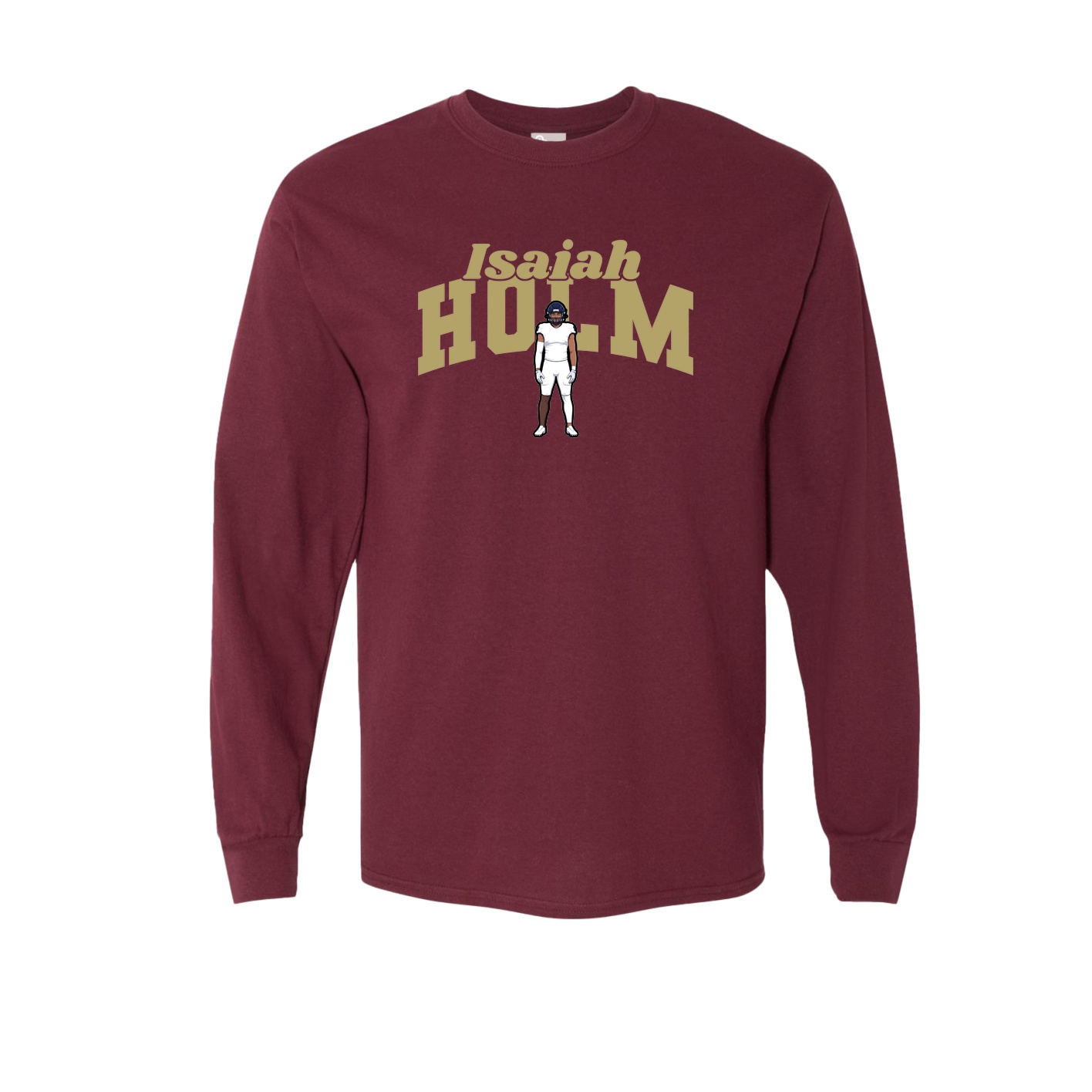 Long Sleeve Tee — Signature Arch in Maroon