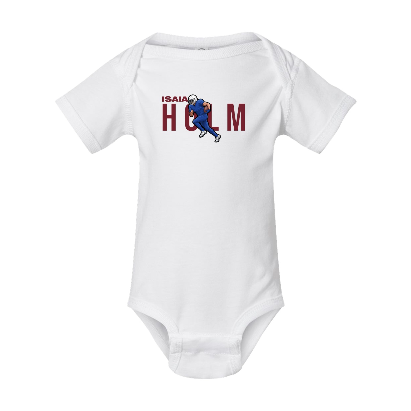 Baby Onesie — Player Name in White