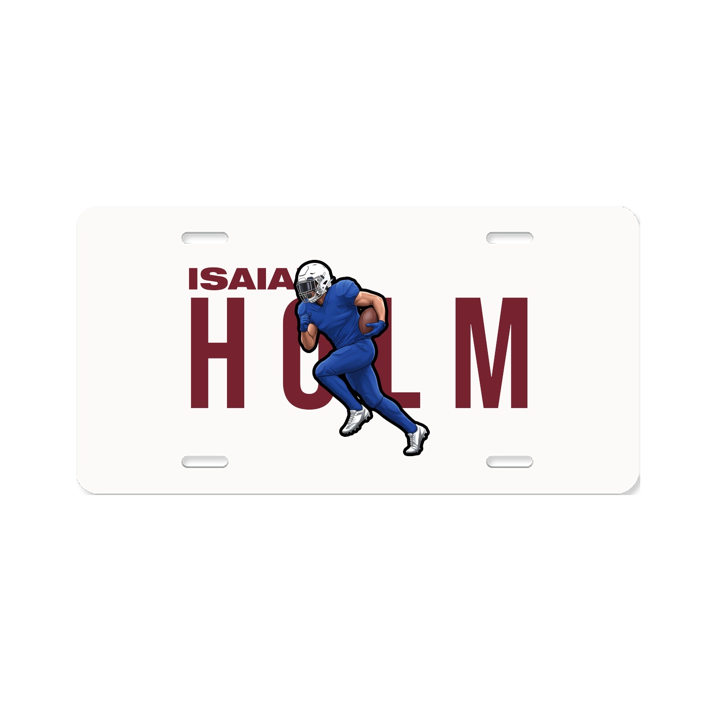 License Plate — Player Name in Classic