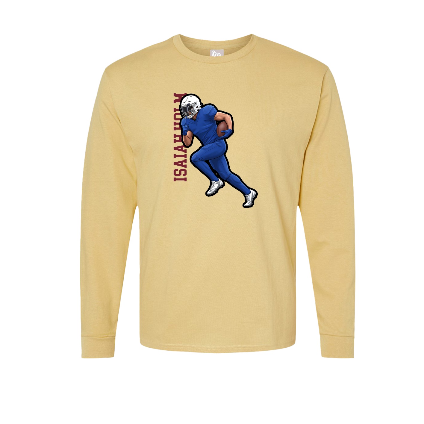 Long Sleeve Tee — Name Vertical in Vegas Gold