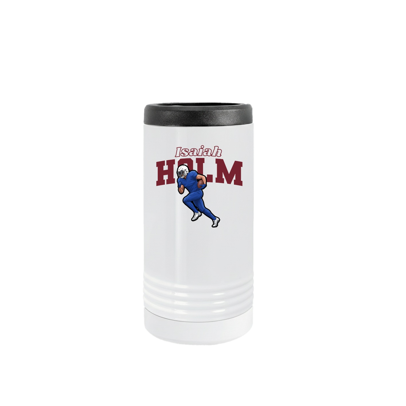 Slim Beverage Holder — Name Arch in White