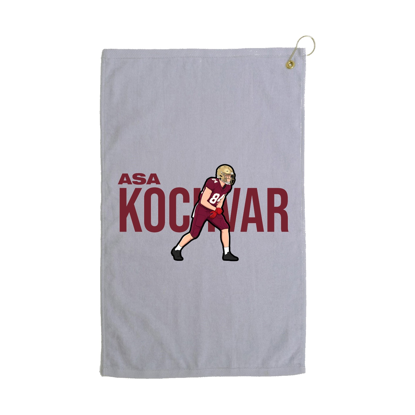 Golf Towel — Player Name in Grey