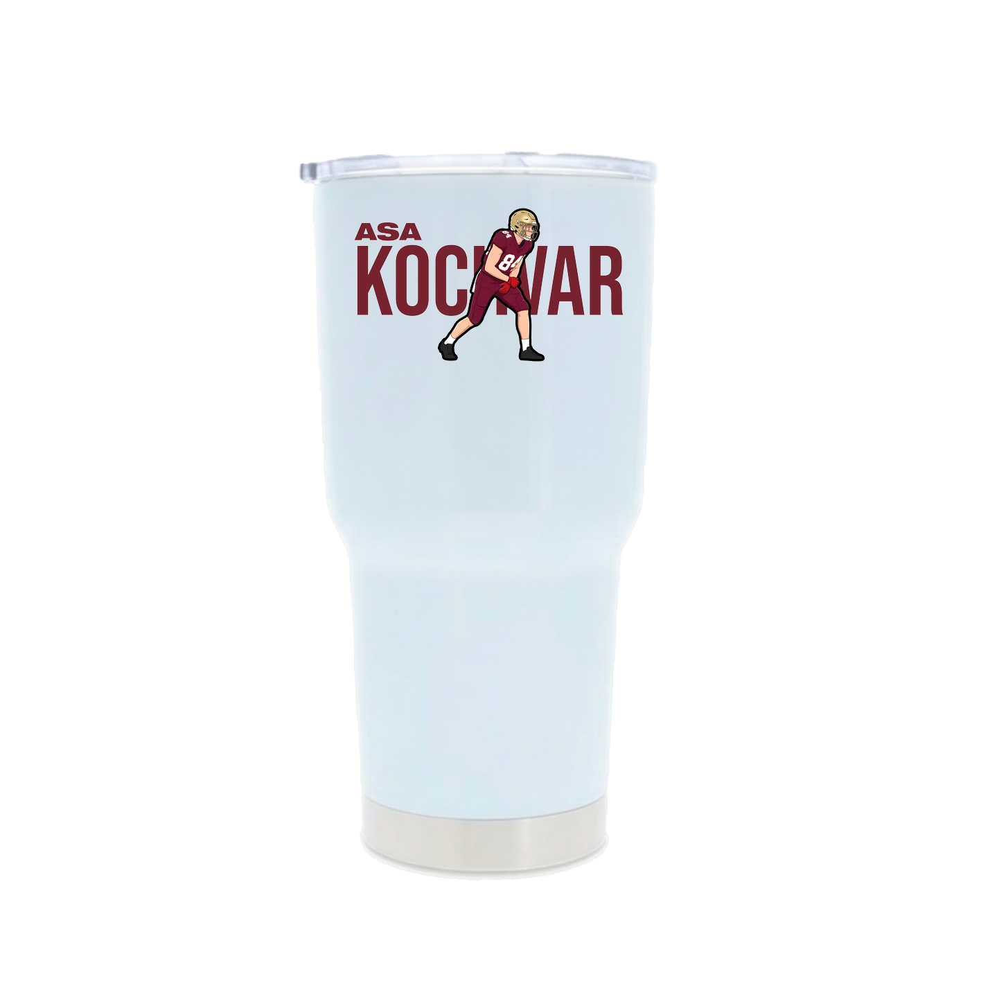30oz Stainless Steel Tumbler — Player Name in White