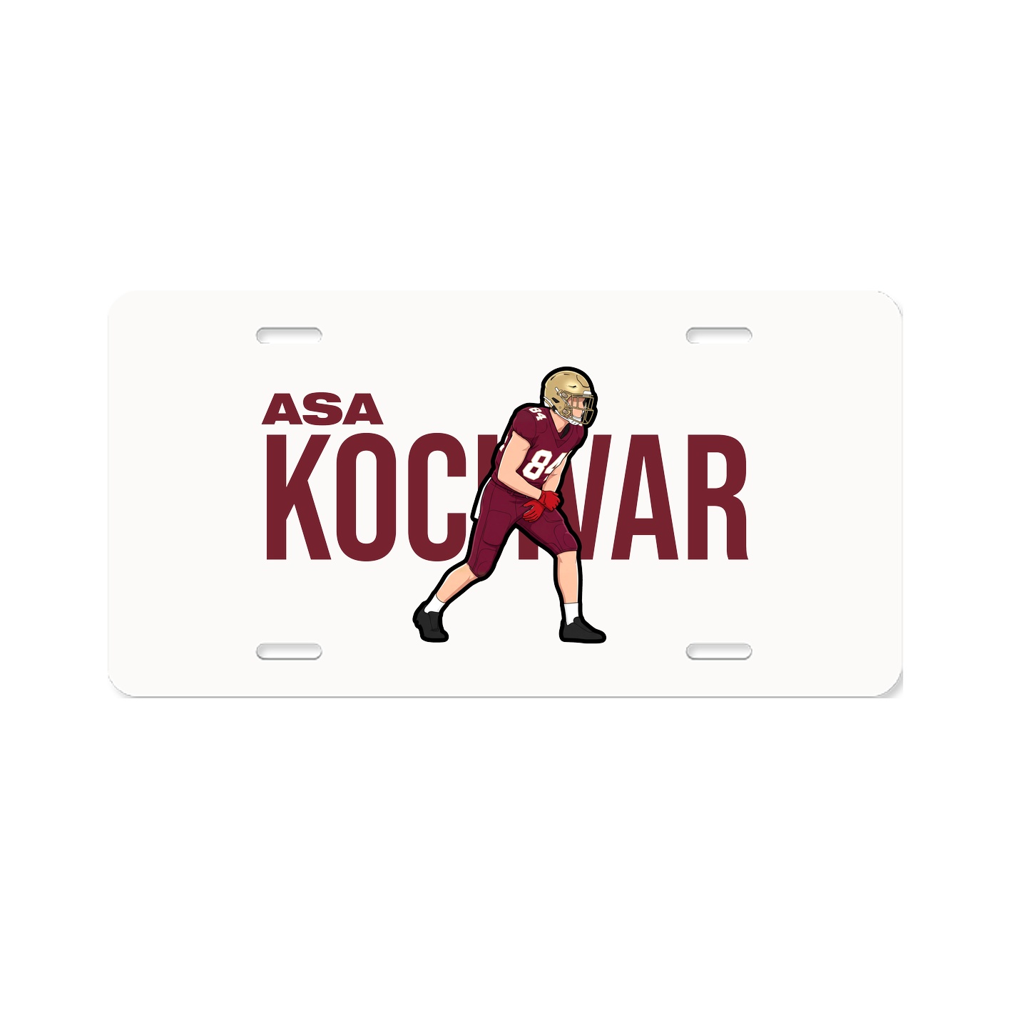 License Plate — Player Name in Classic