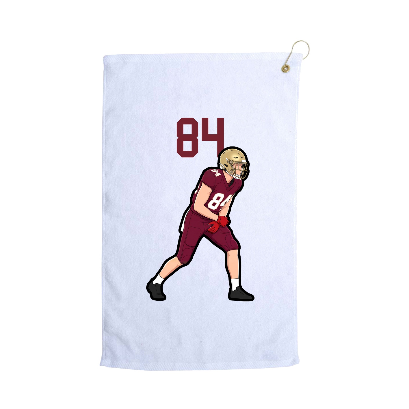 Golf Towel — Number Top in White