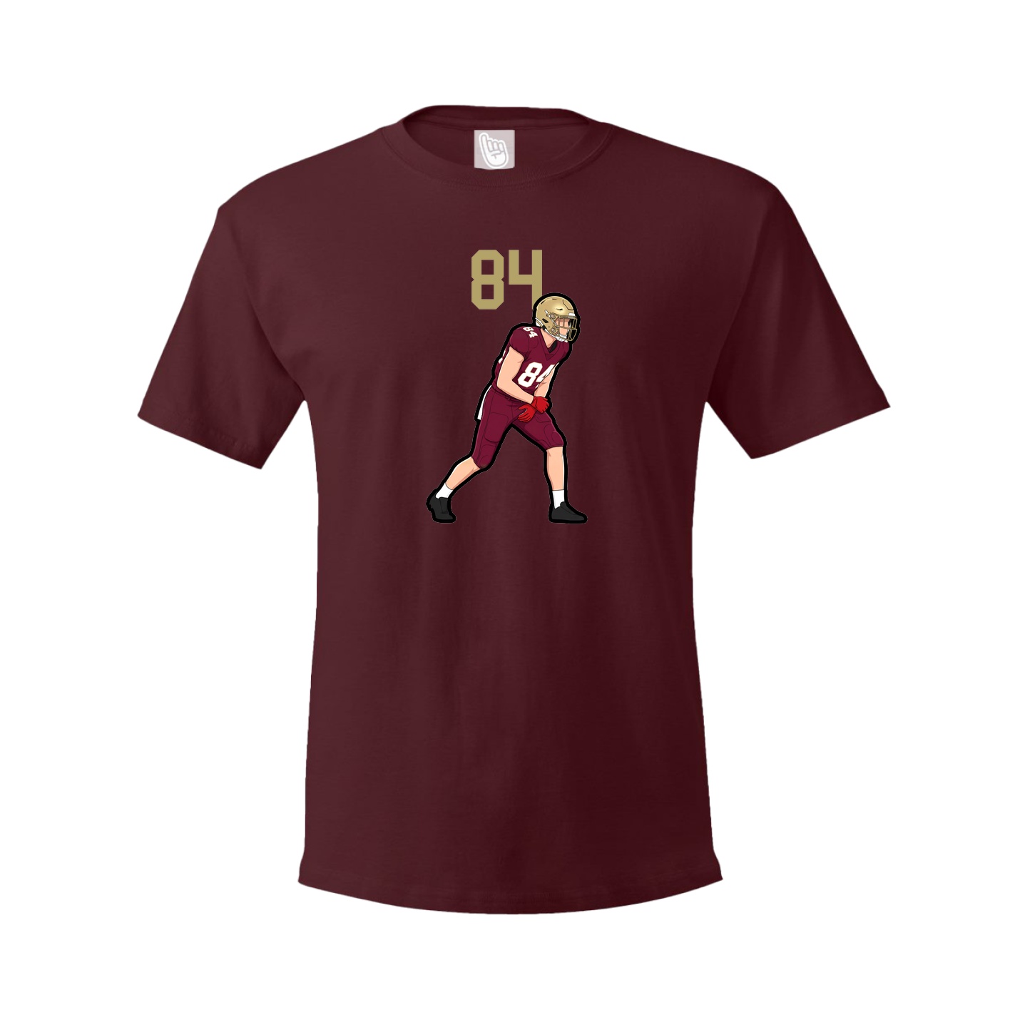Tee — Number Top in Maroon