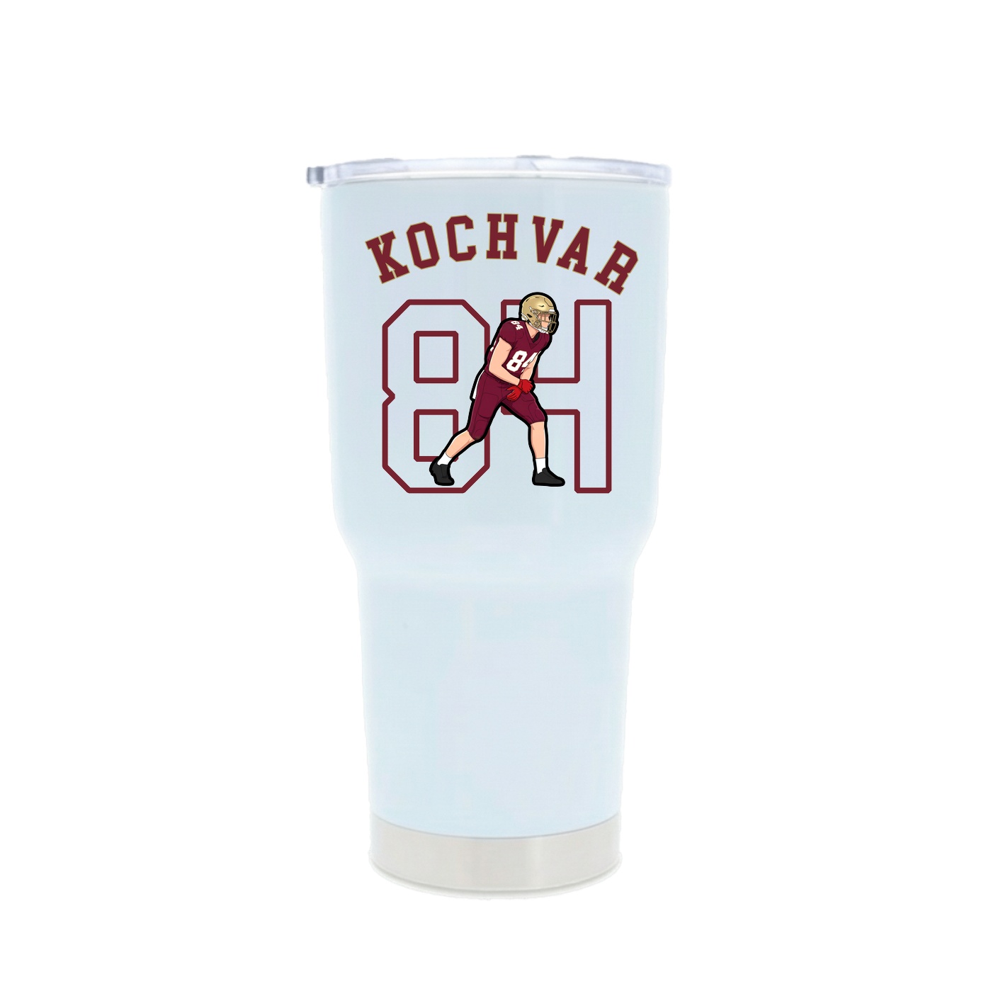 30oz Stainless Steel Tumbler — Shirsey Arch in White