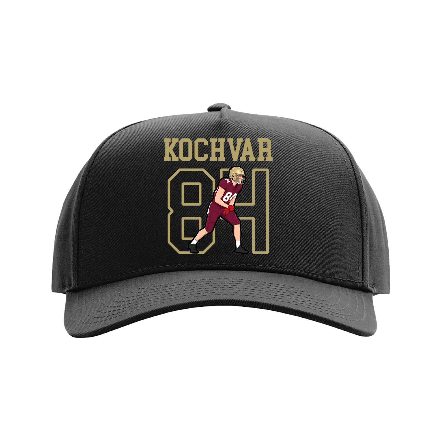 Full Fabric Five-Panel Champ Cap — Shirsey in Black