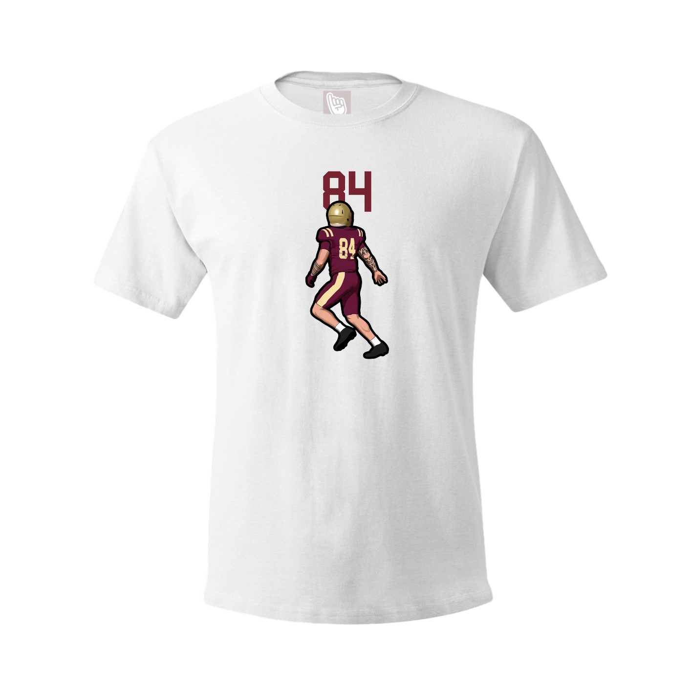 Youth Tee — Number Top in White