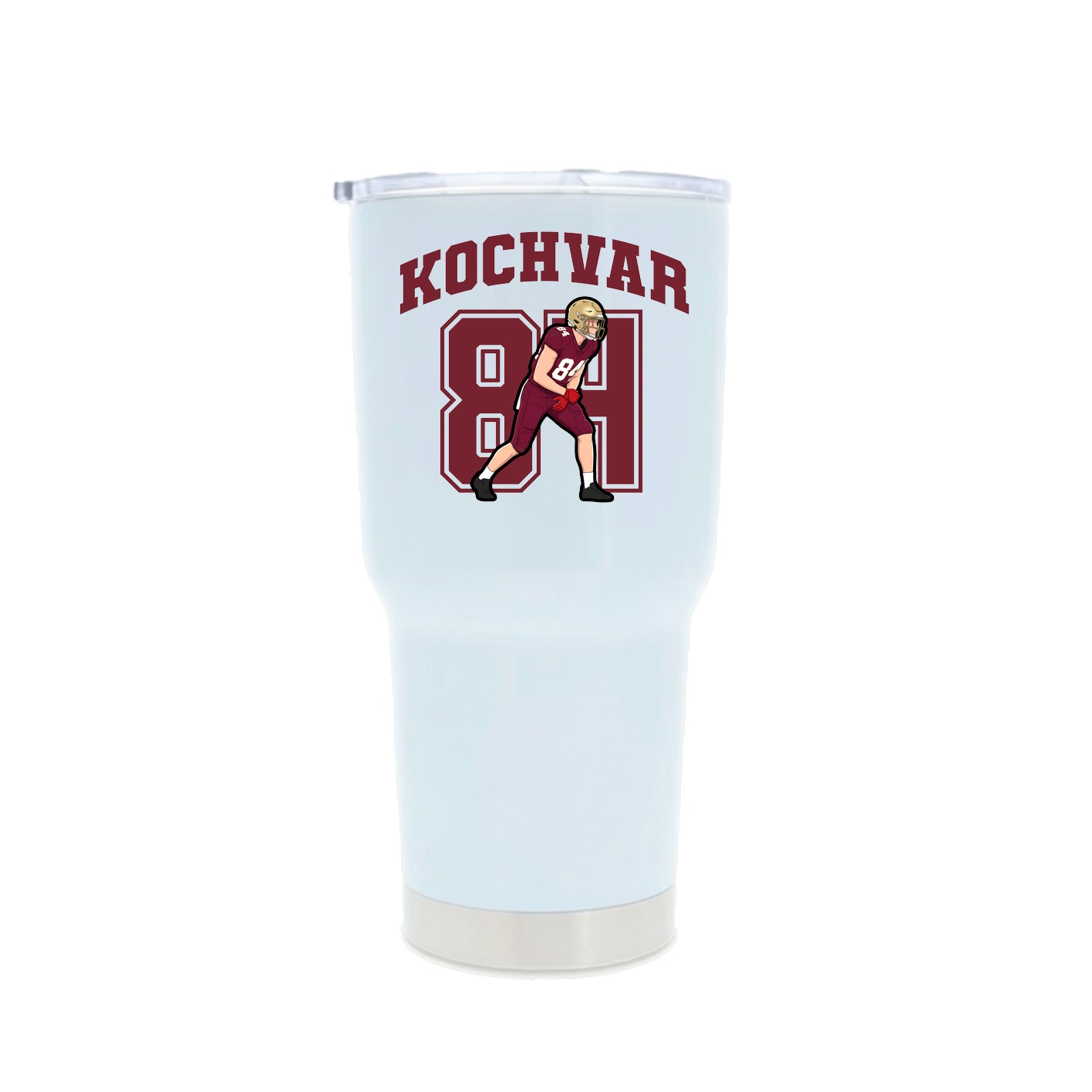 30oz Stainless Steel Tumbler — Number in White