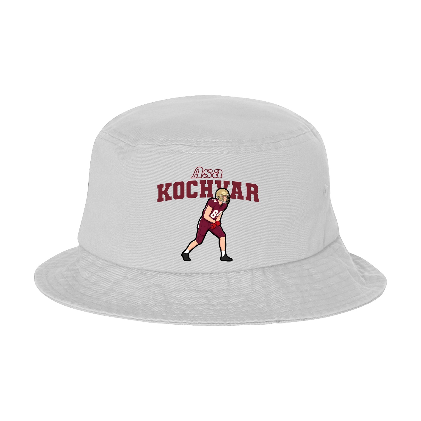 Bucket Cap — Name Arch in White