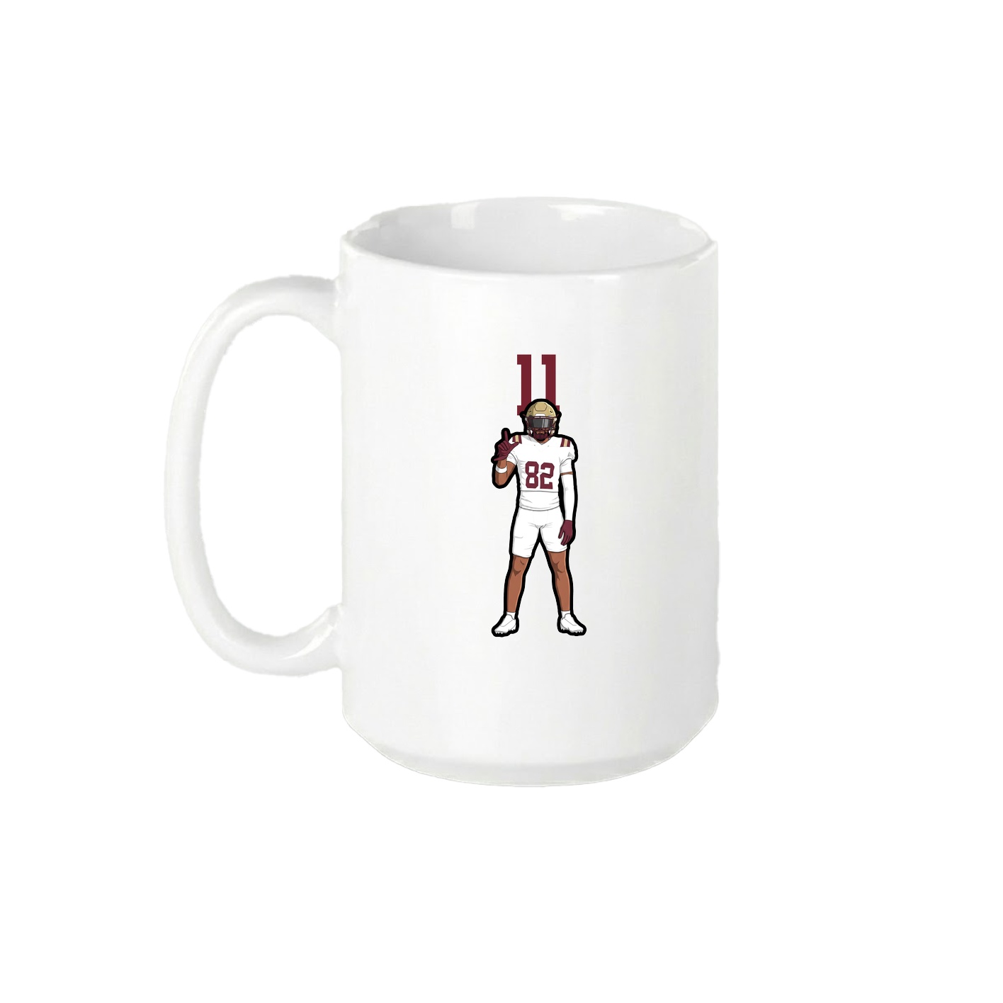 15oz Coffee Mug — Number Top in White