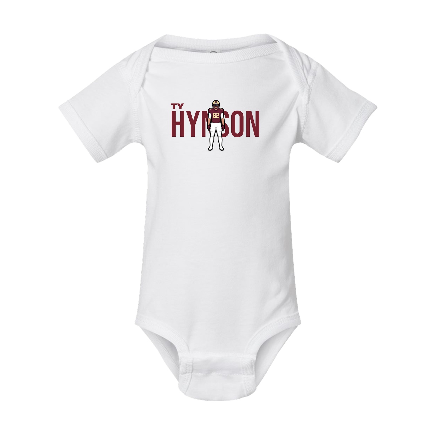 Baby Onesie — Player Name in White