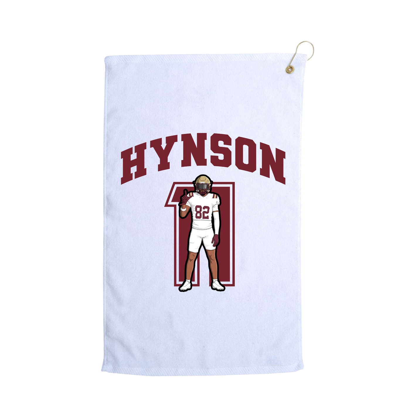 Golf Towel — Number in White