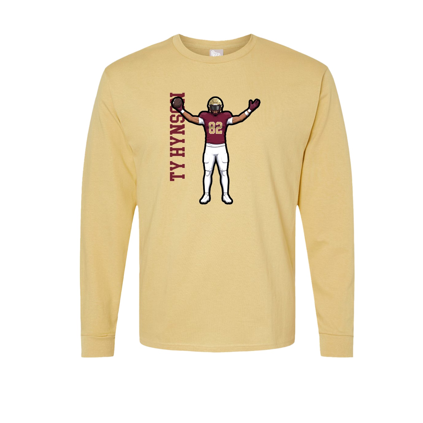 Long Sleeve Tee — Name Vertical in Vegas Gold