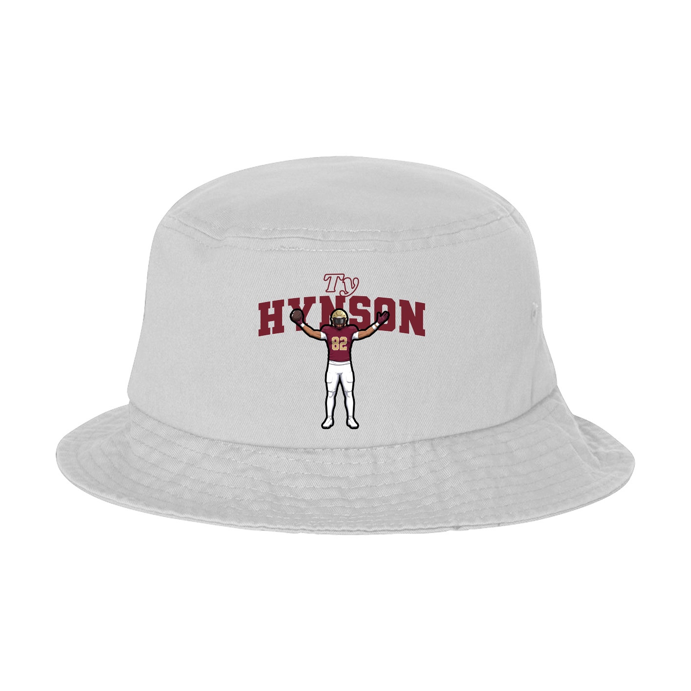 Bucket Cap — Name Arch in White