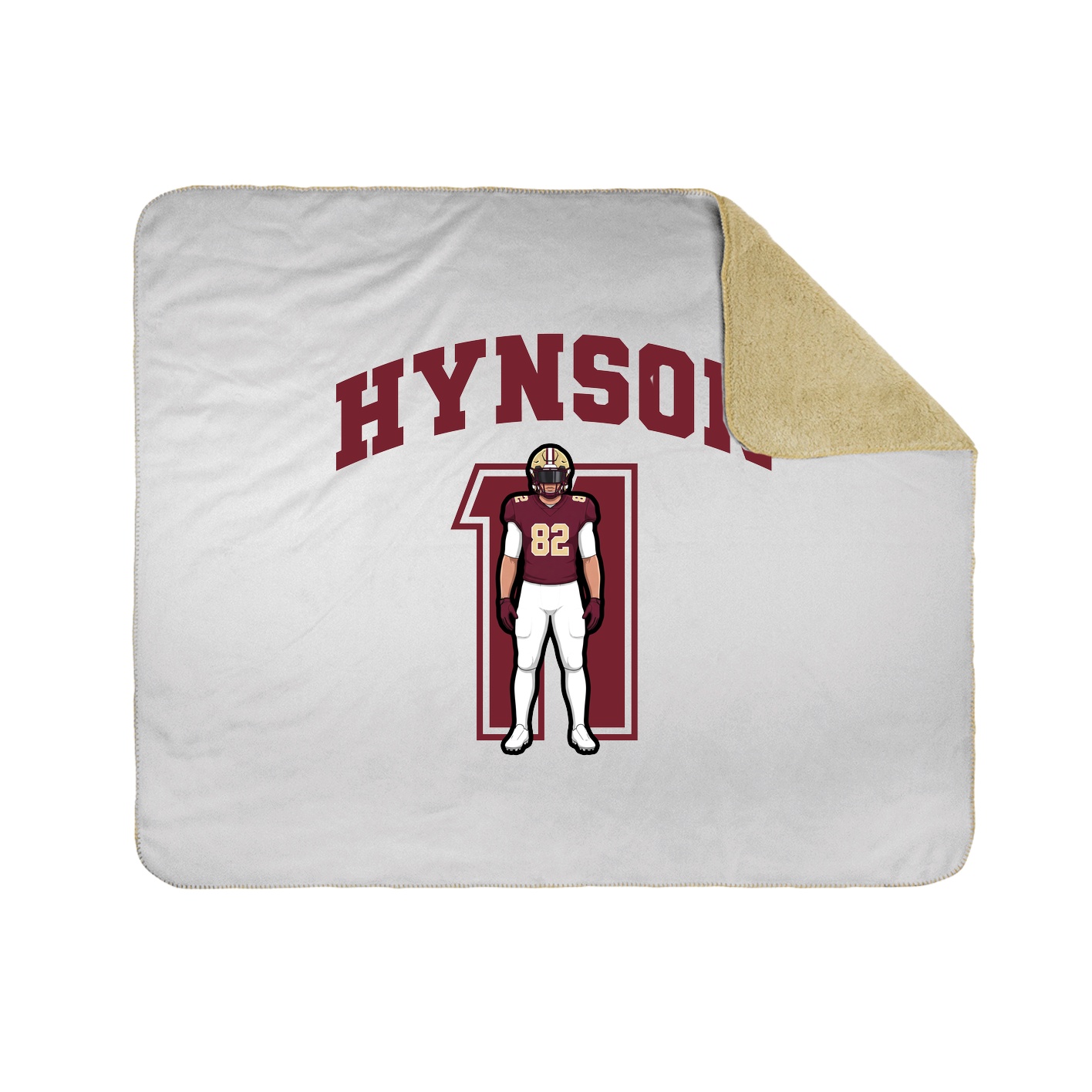 Throw Blanket — Number in White