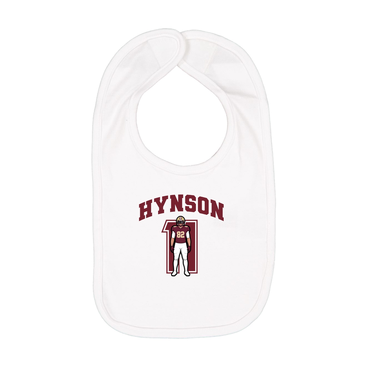 Infant Bib — Number in White