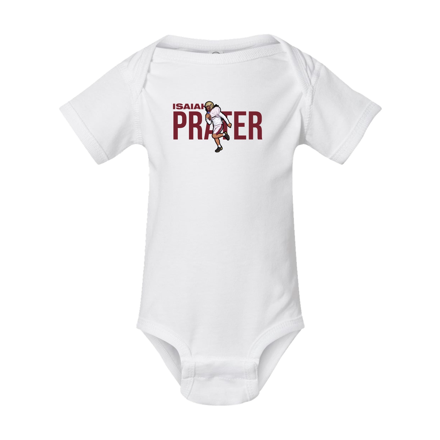 Baby Onesie — Player Name in White