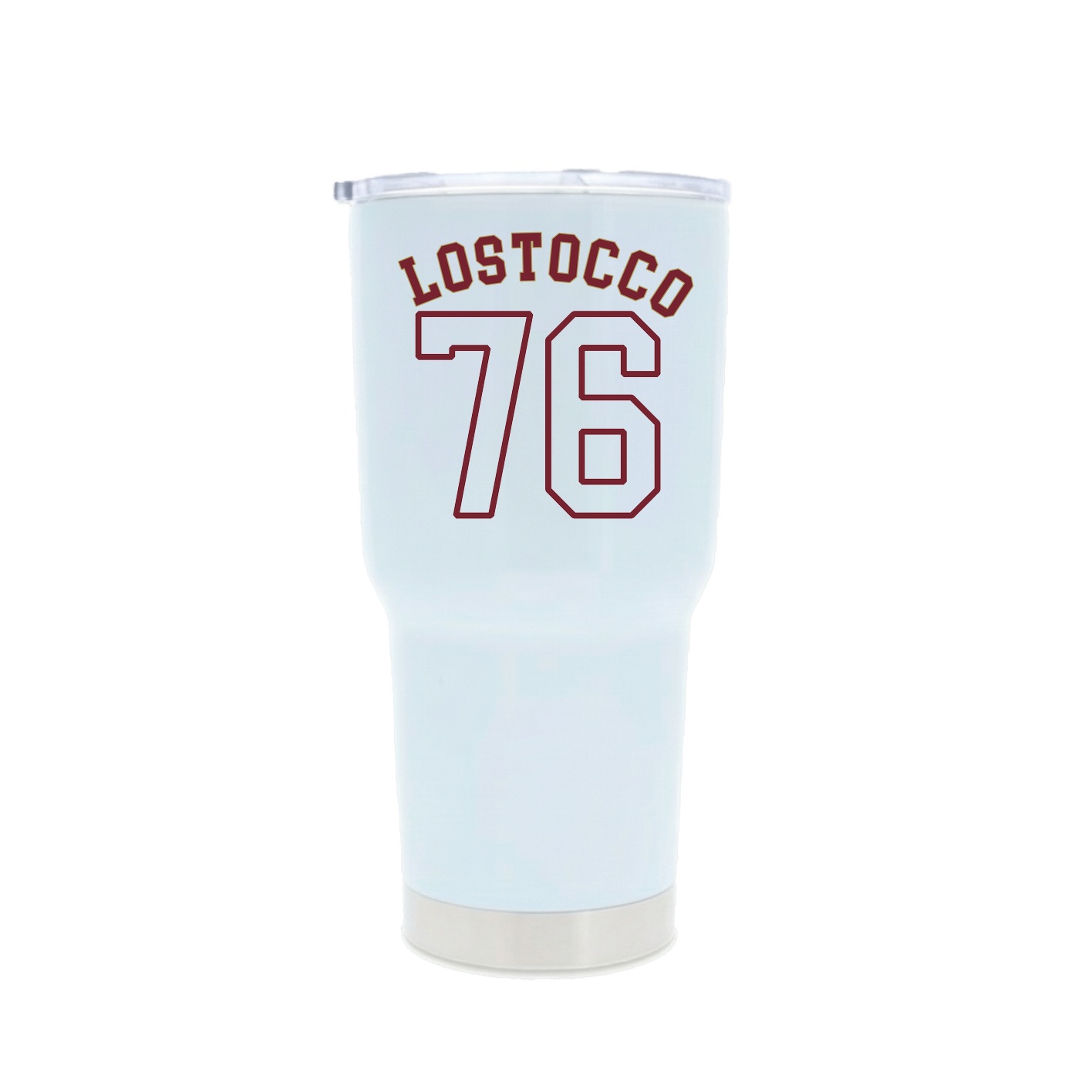 30oz Stainless Steel Tumbler — Shirsey Arch in White