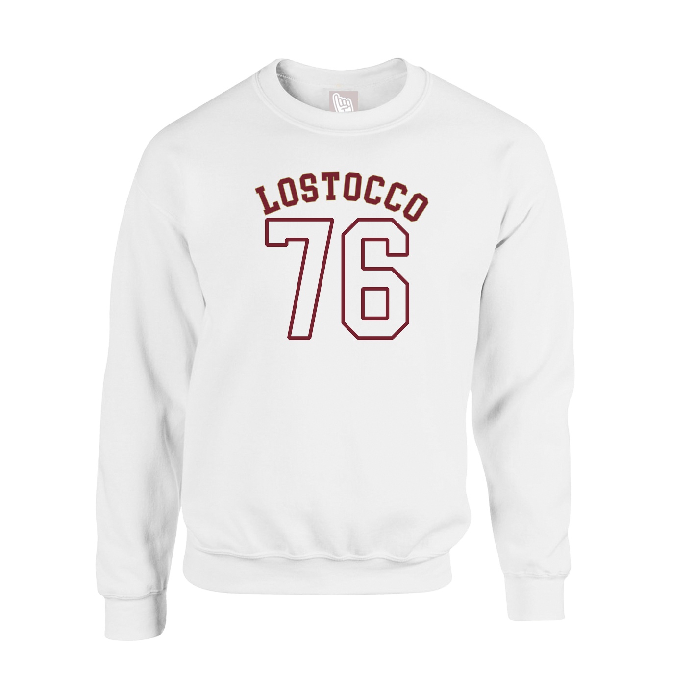 Fleece Crew — Shirsey Arch in White