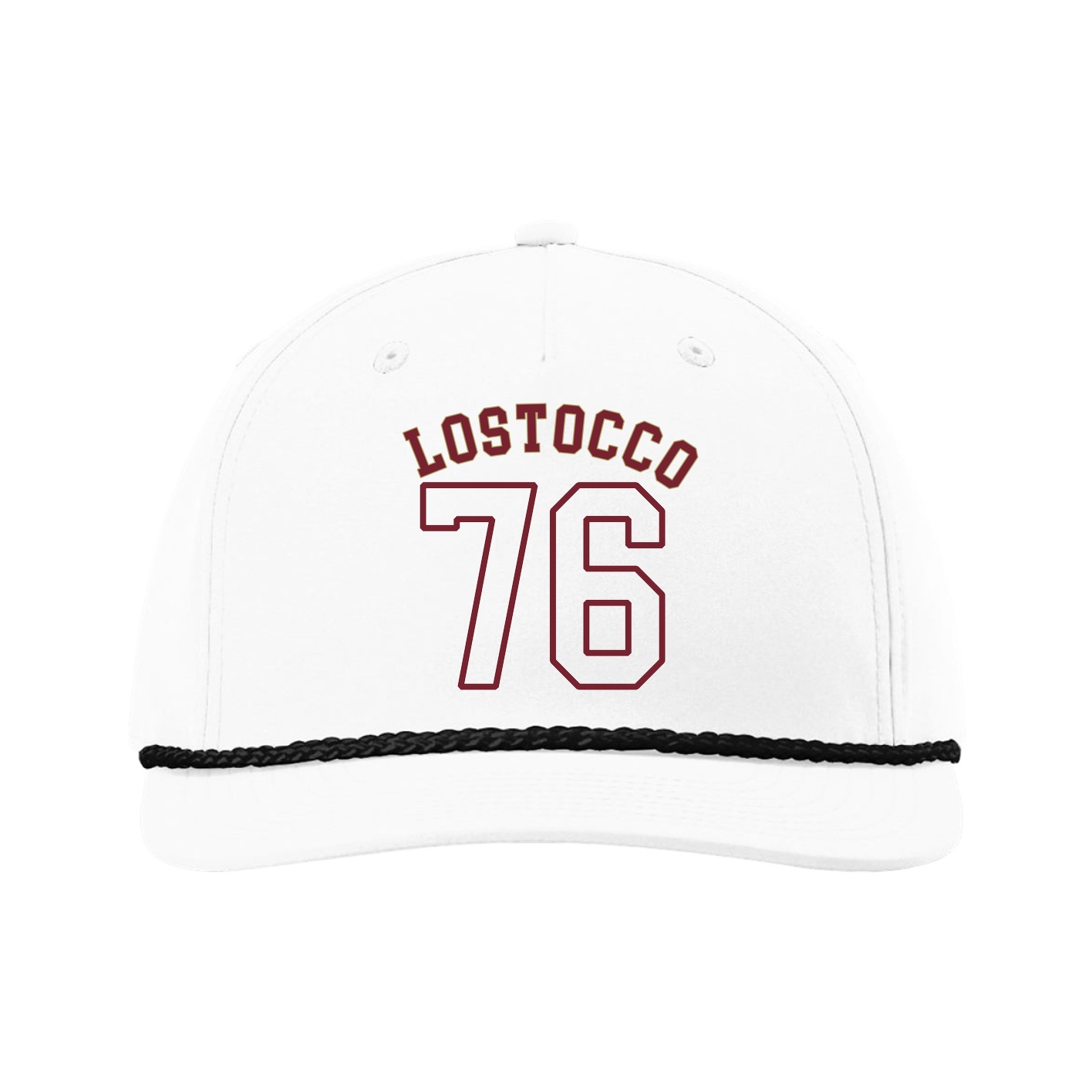 Five-Panel Classic Rope Cap — Shirsey Arch in White