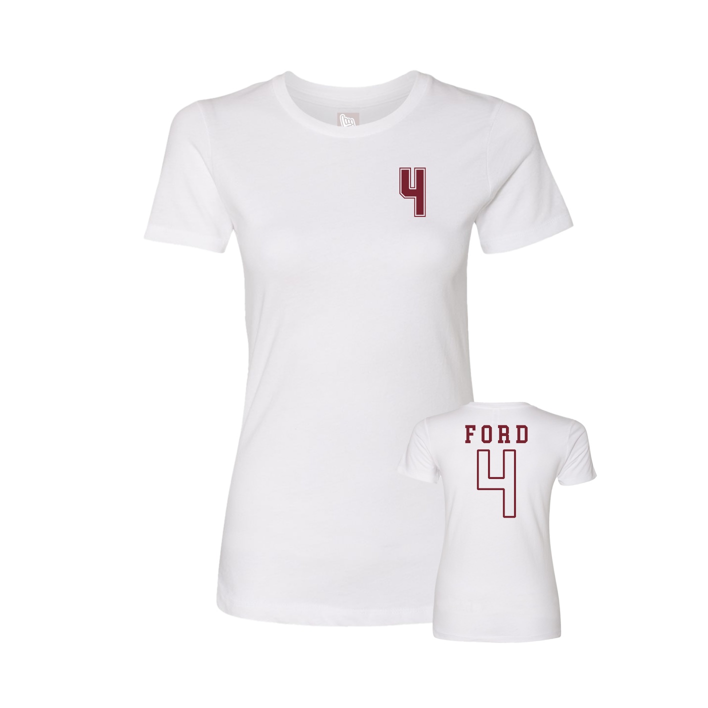 Womens Tee — Chest Back in White