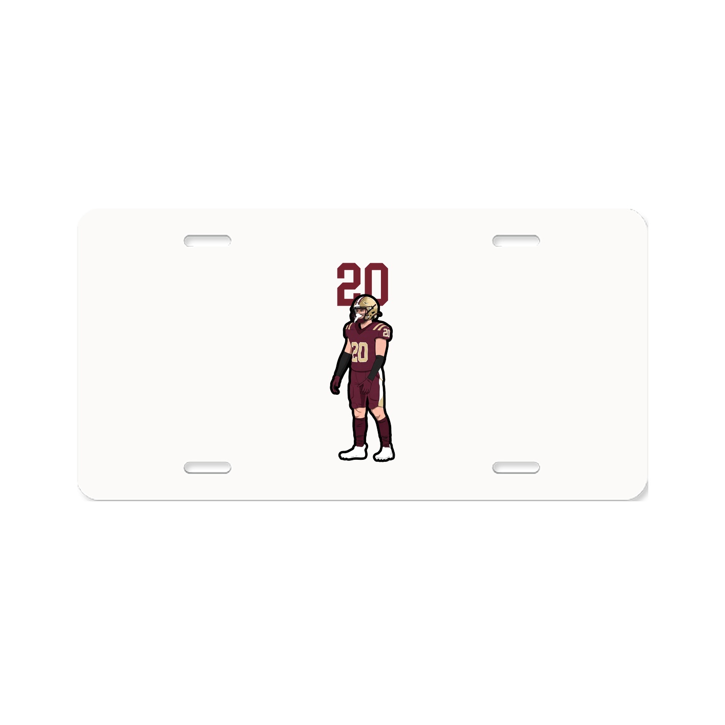License Plate — Number Top in Classic