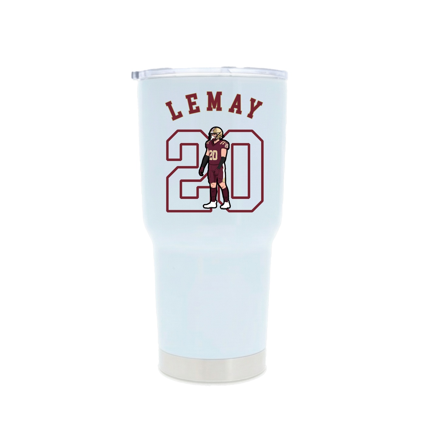 30oz Stainless Steel Tumbler — Shirsey Arch in White