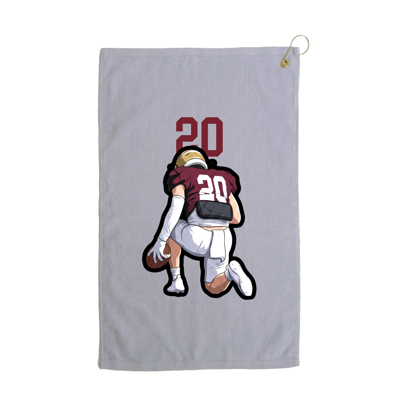 Golf Towel — Number Top in Grey