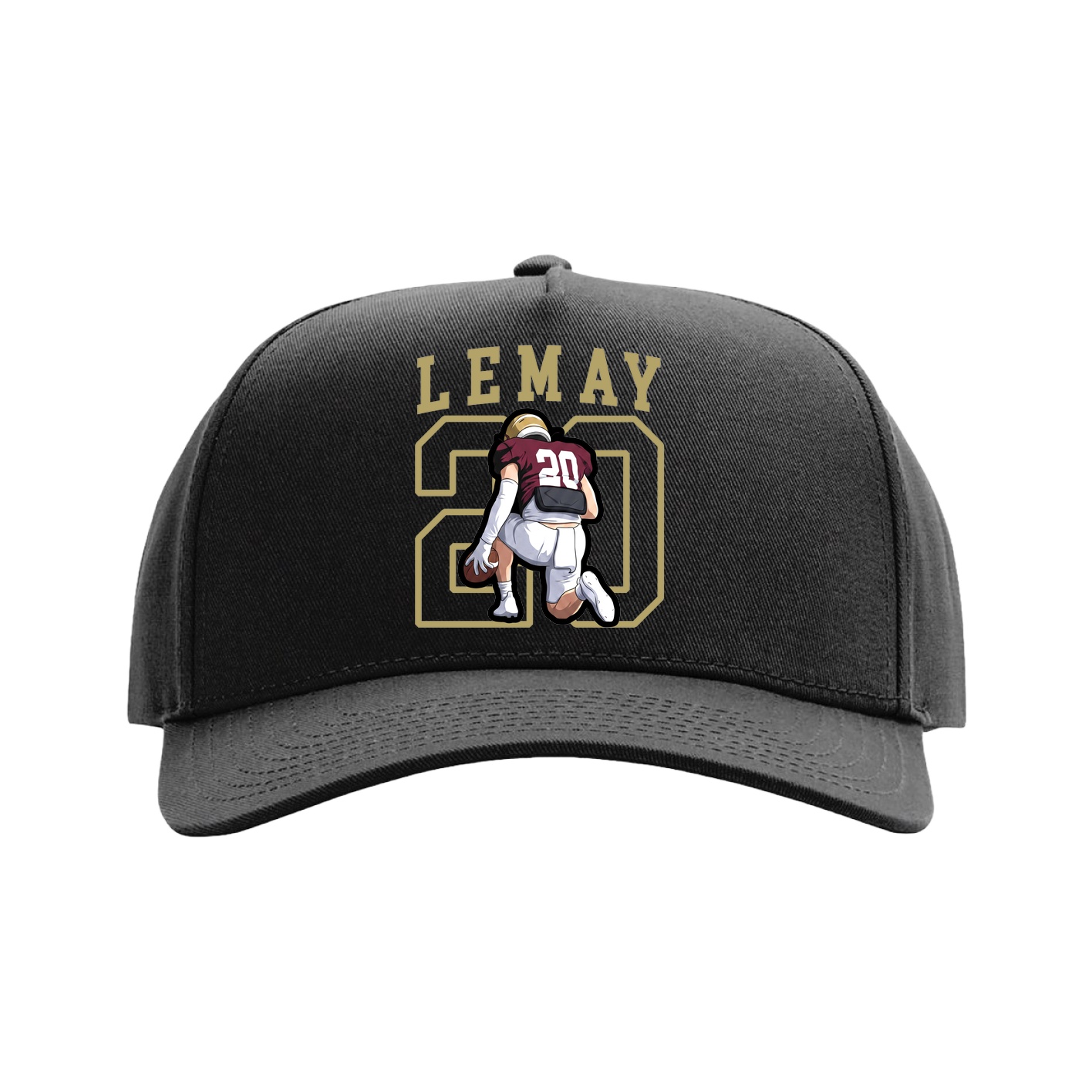 Full Fabric Five-Panel Champ Cap — Shirsey in Black