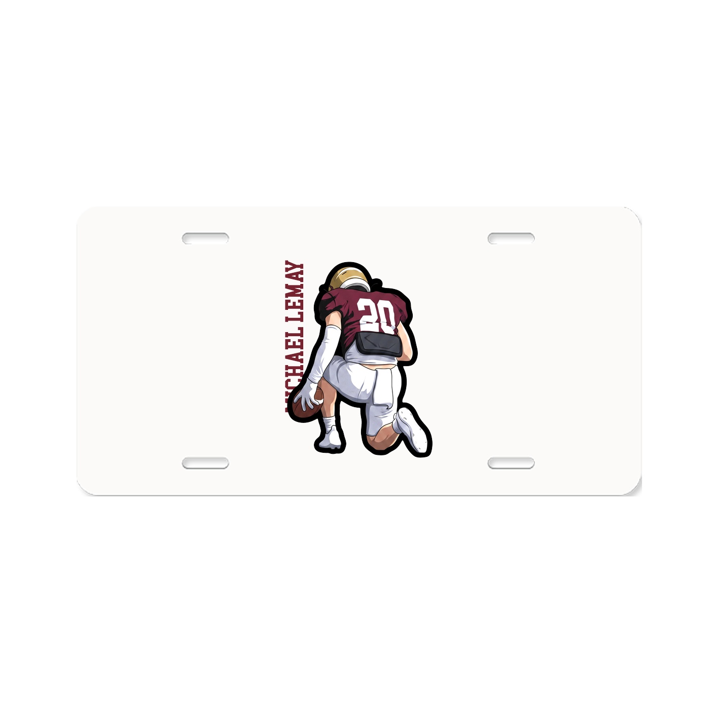 License Plate — Name Vertical in Classic