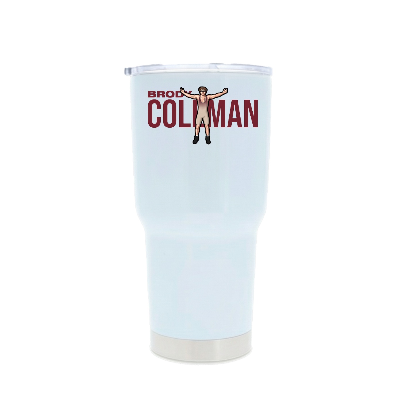30oz Stainless Steel Tumbler — Player Name in White