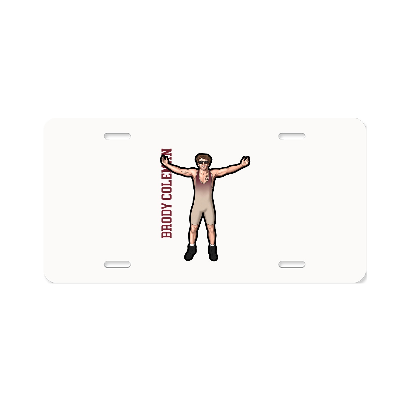 License Plate — Name Vertical in Classic