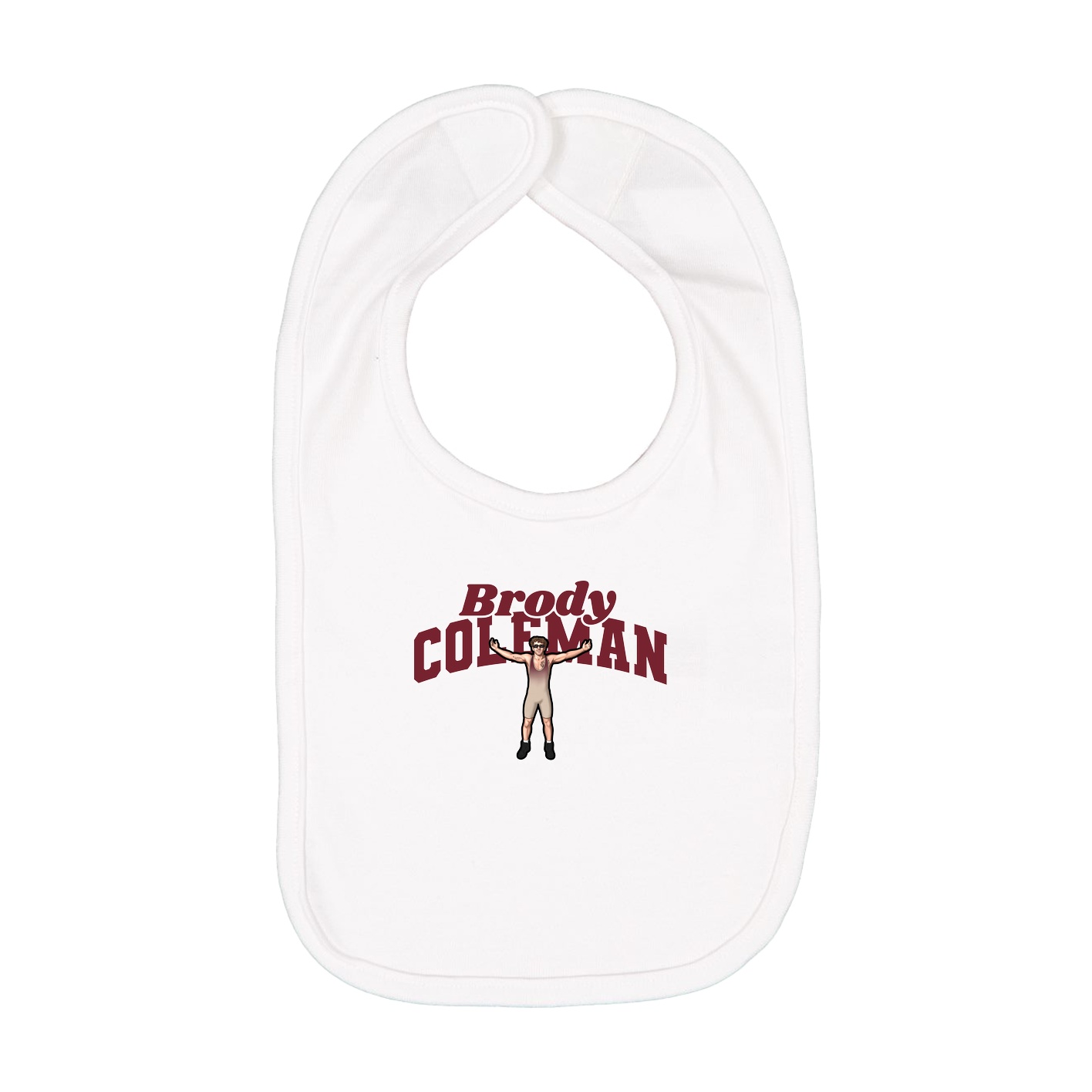 Infant Bib — Signature Arch in White