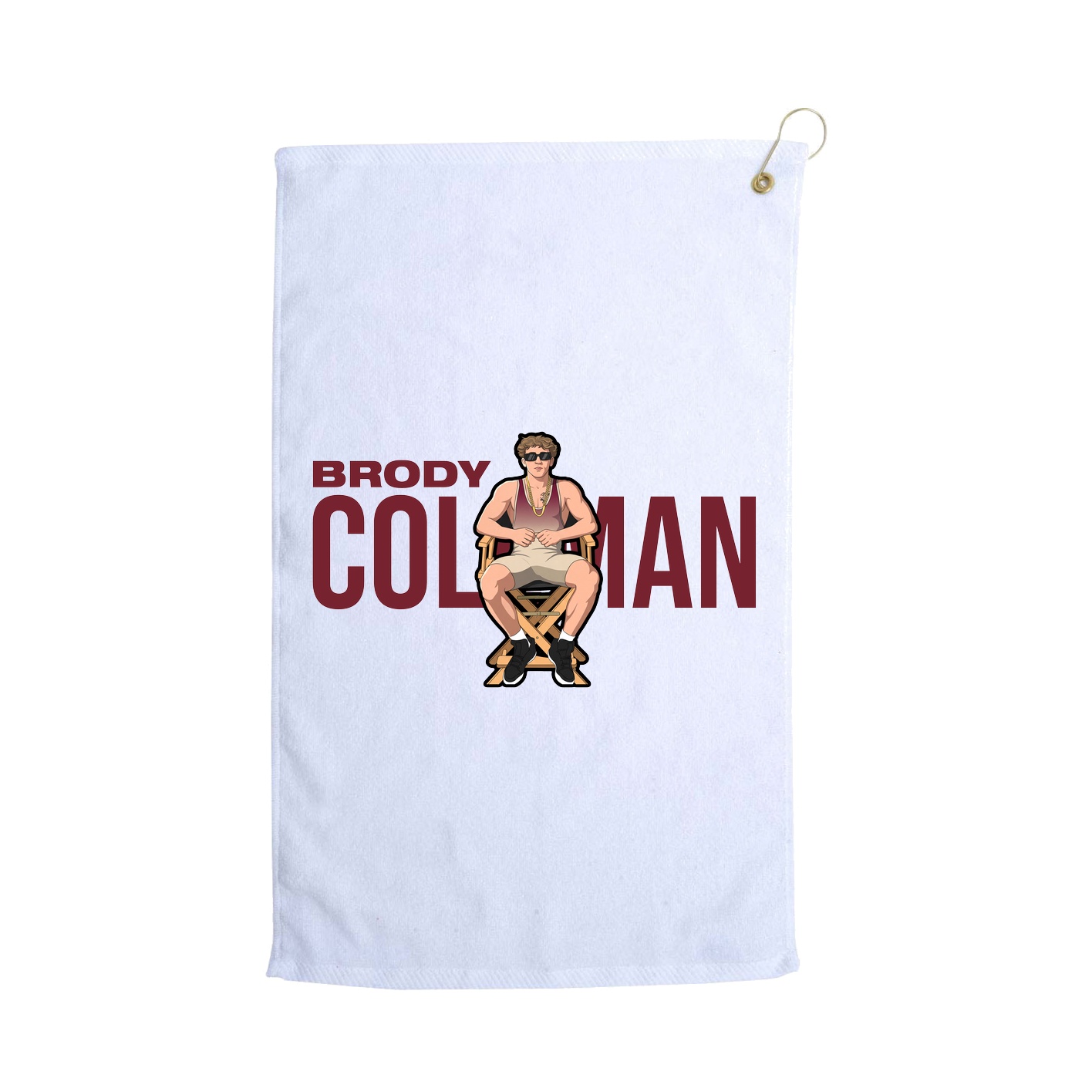 Golf Towel — Player Name in White