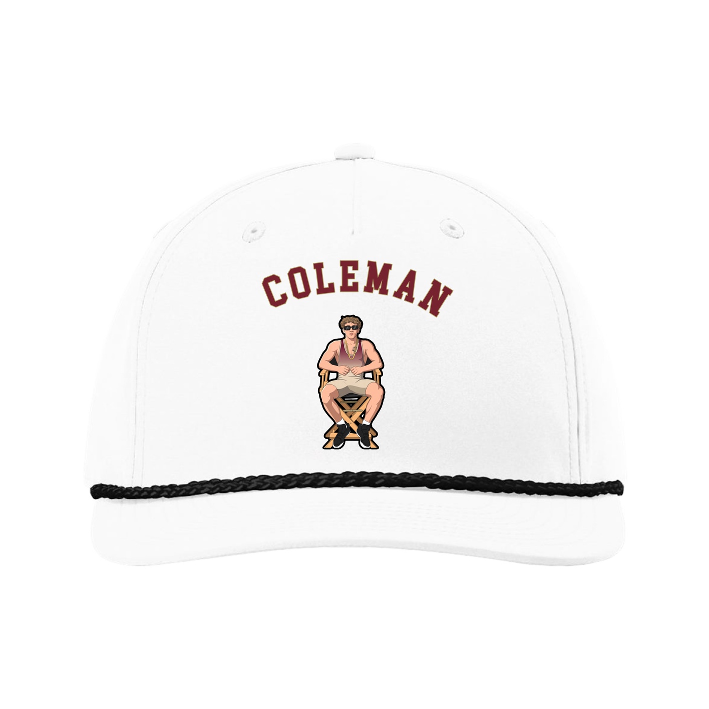 Five-Panel Classic Rope Cap — Shirsey Arch in White