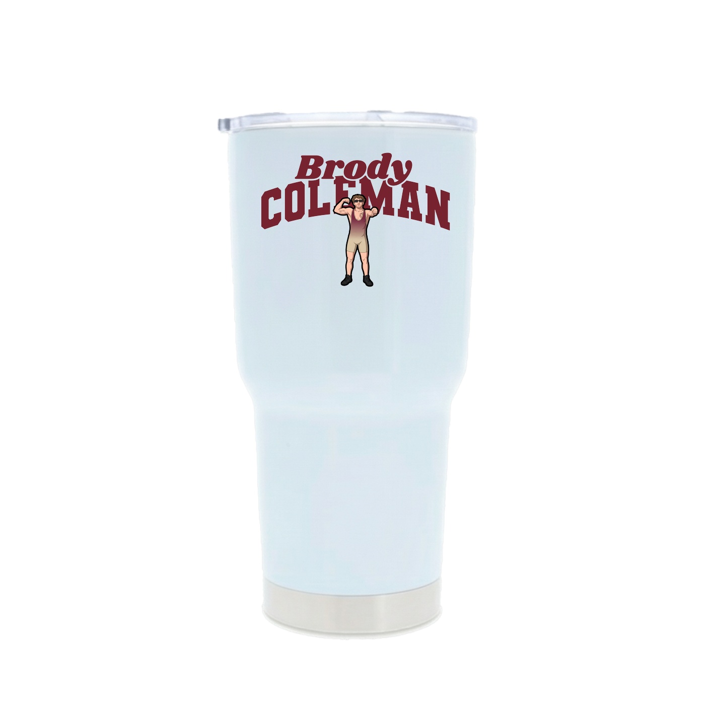 30oz Stainless Steel Tumbler — Signature Arch in White