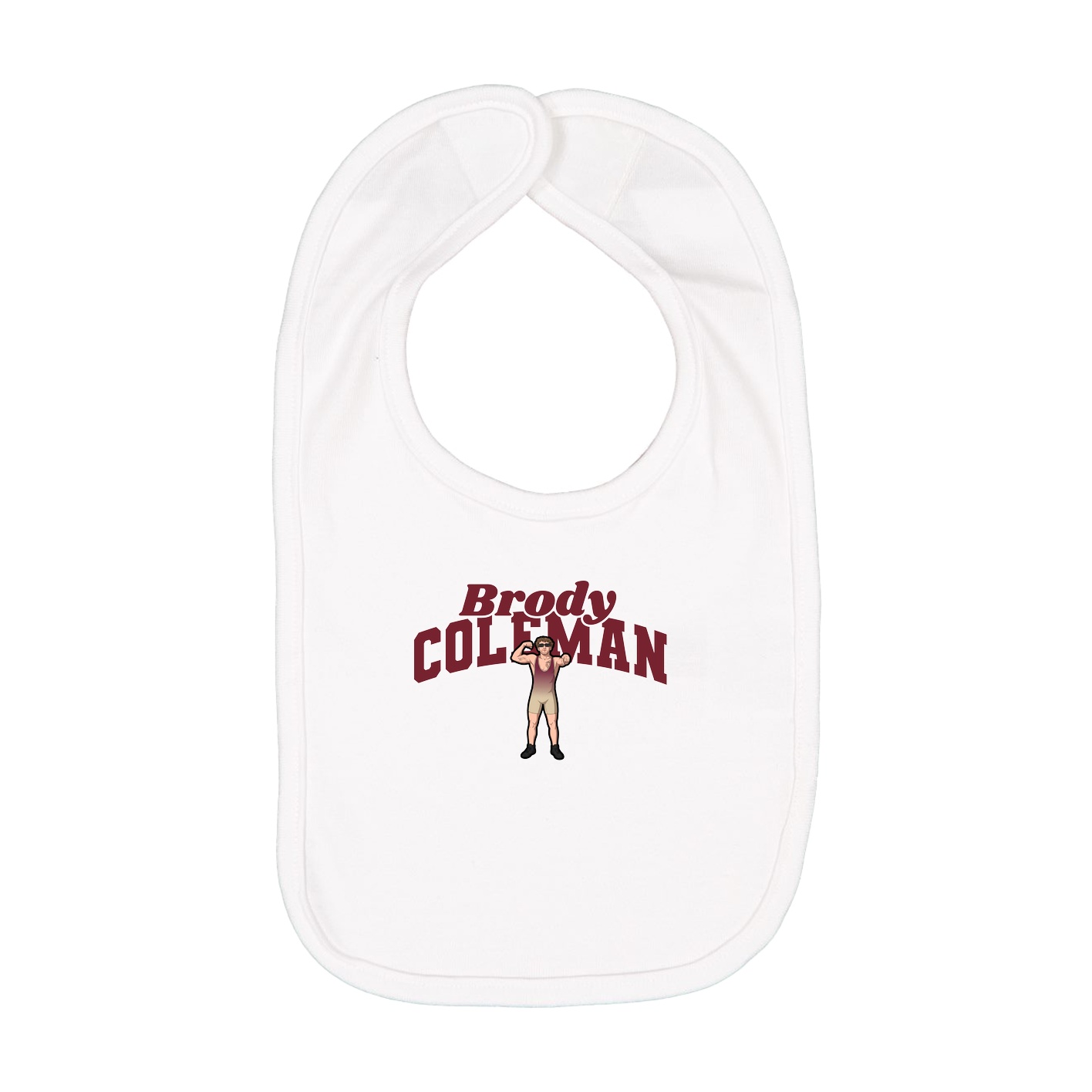 Infant Bib — Signature Arch in White