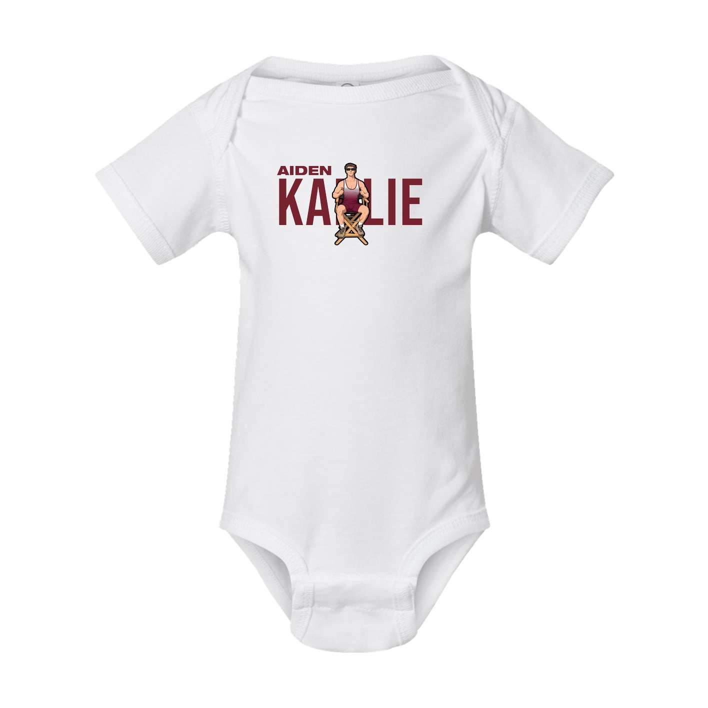 Baby Onesie — Player Name in White