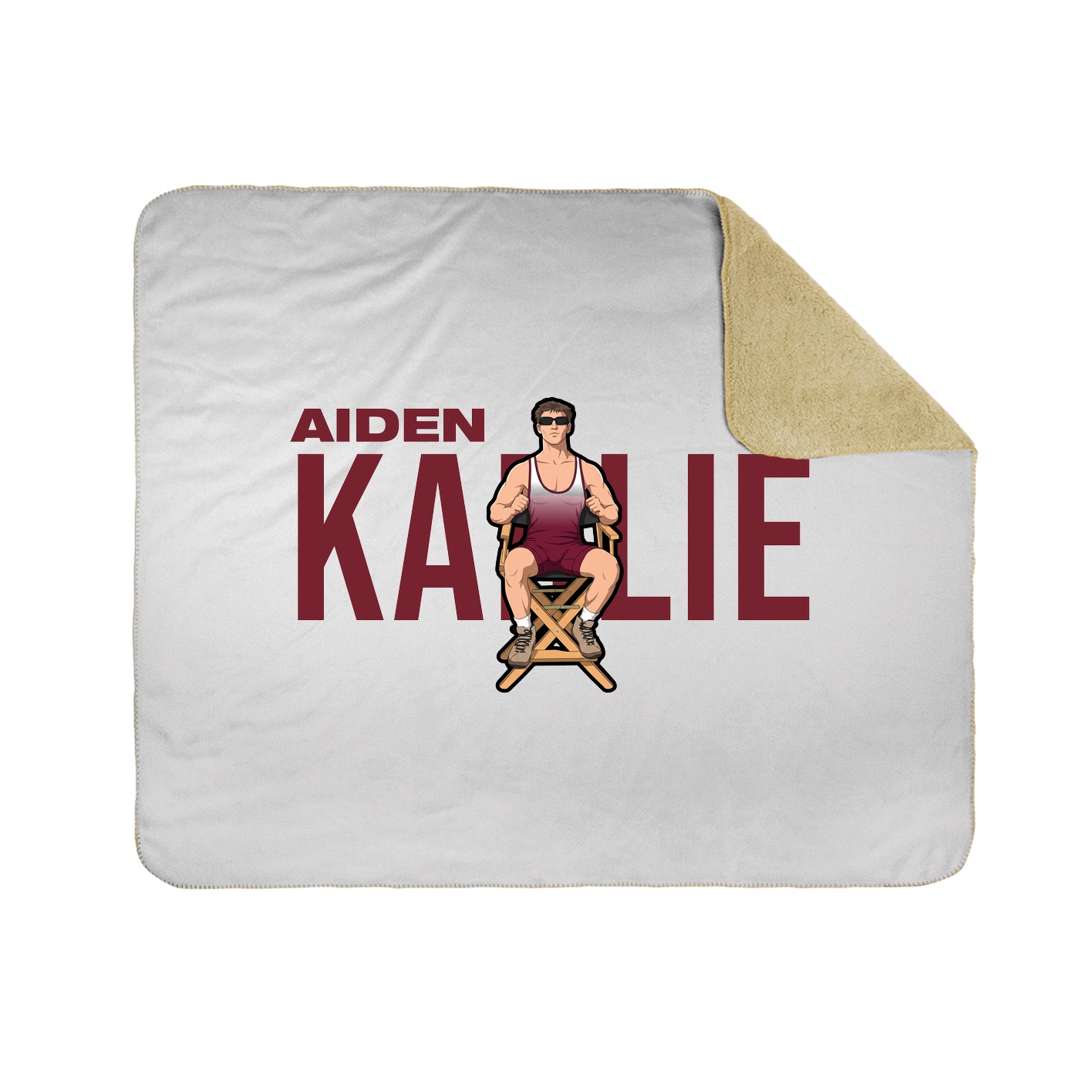 Throw Blanket — Player Name in White