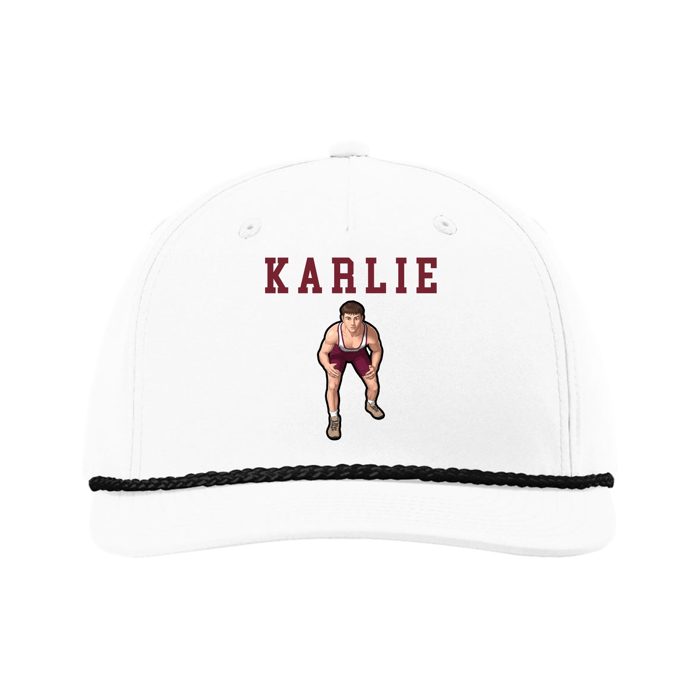 Five-Panel Classic Rope Cap — Shirsey in White