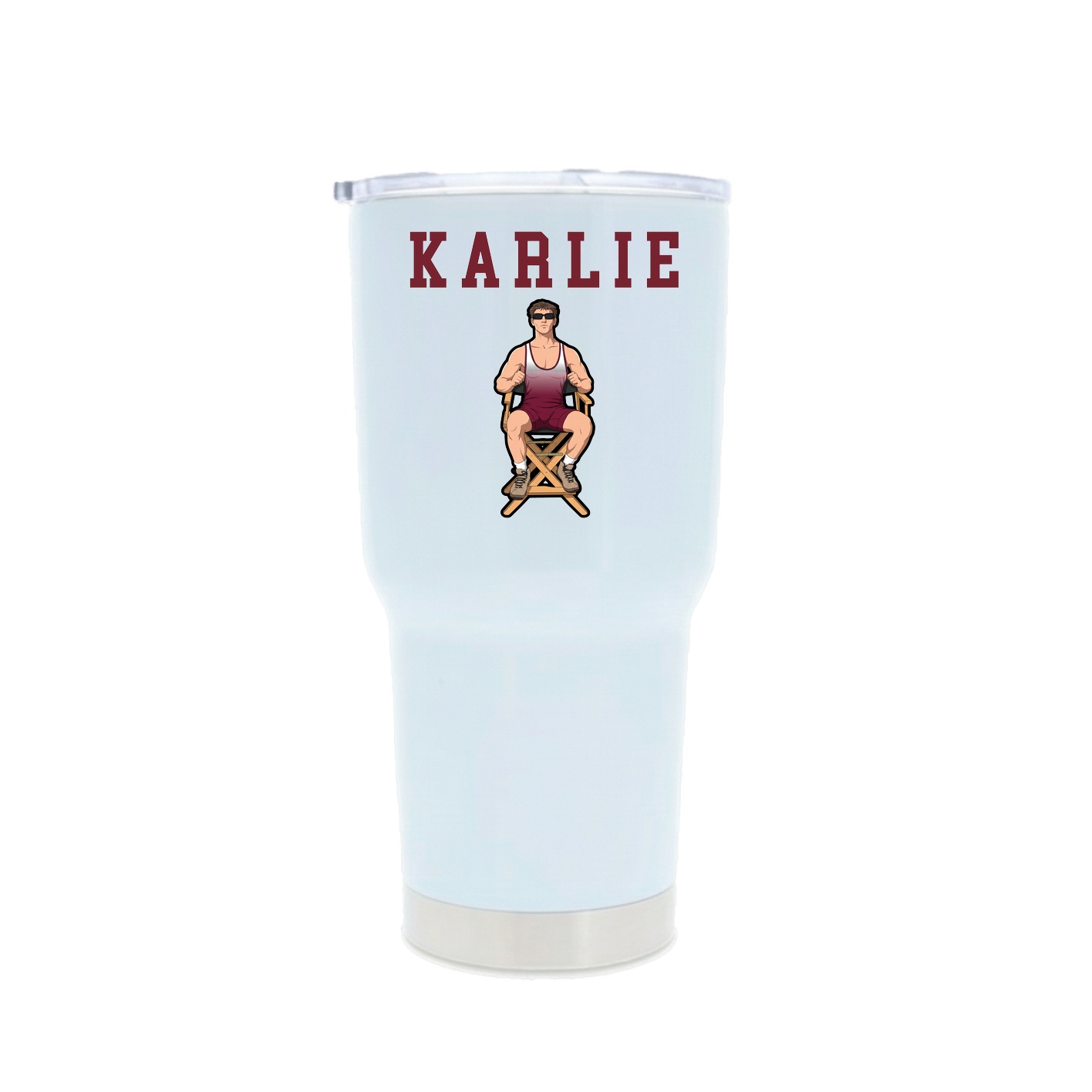 30oz Stainless Steel Tumbler — Shirsey in White