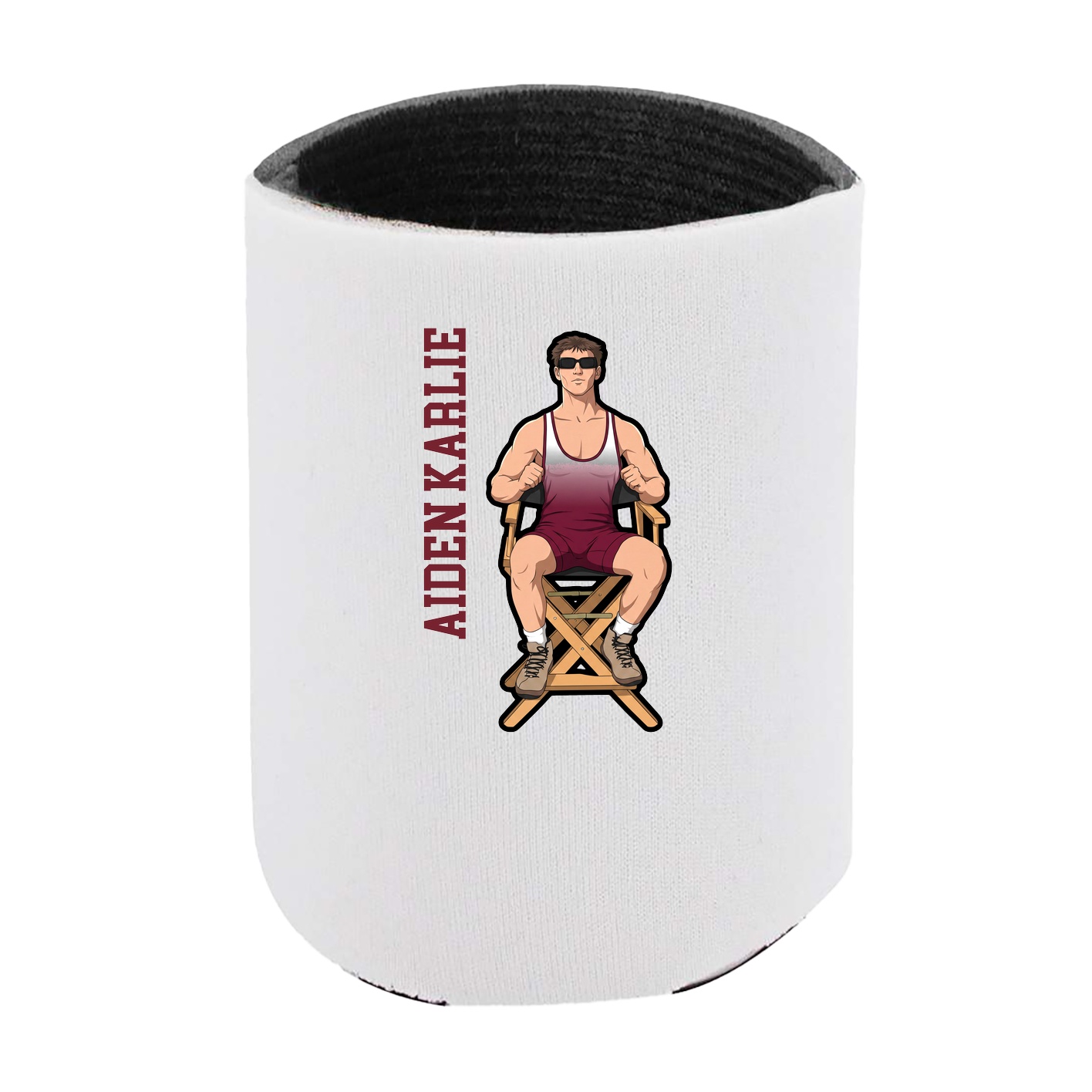 Can Holder — Name Vertical in White